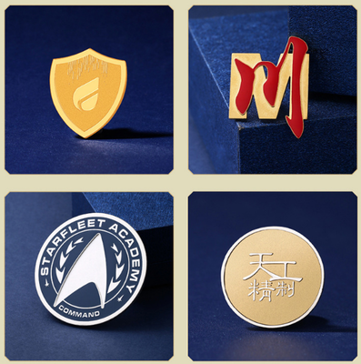 胸章 鋅合金胸針制作 琺瑯印刷徽章 公司企業logo胸章