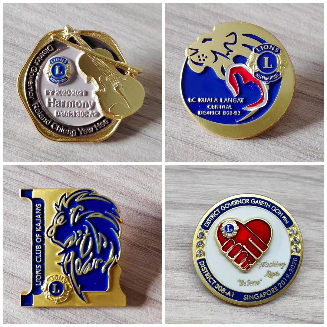 金屬徽章獅子字會活動紀念勛章校徽胸牌琺瑯烤漆胸章
